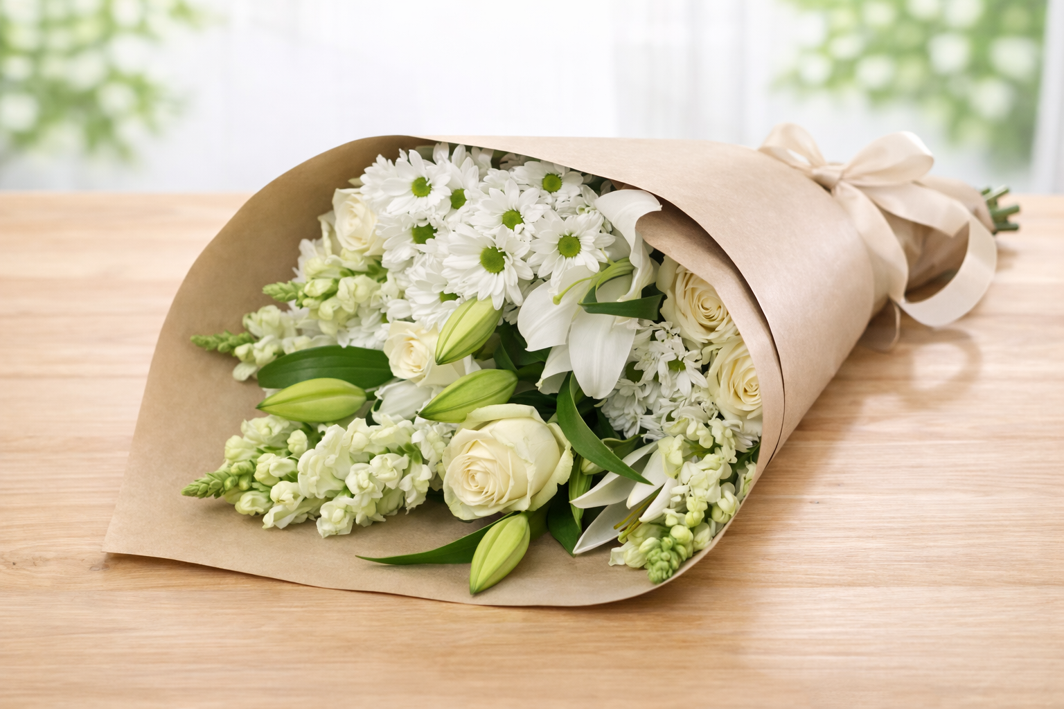 Seasonal White Bouquets